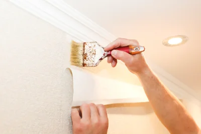 Pose de papier peint à Mesterrieux — revêtements muraux et toiles de verre